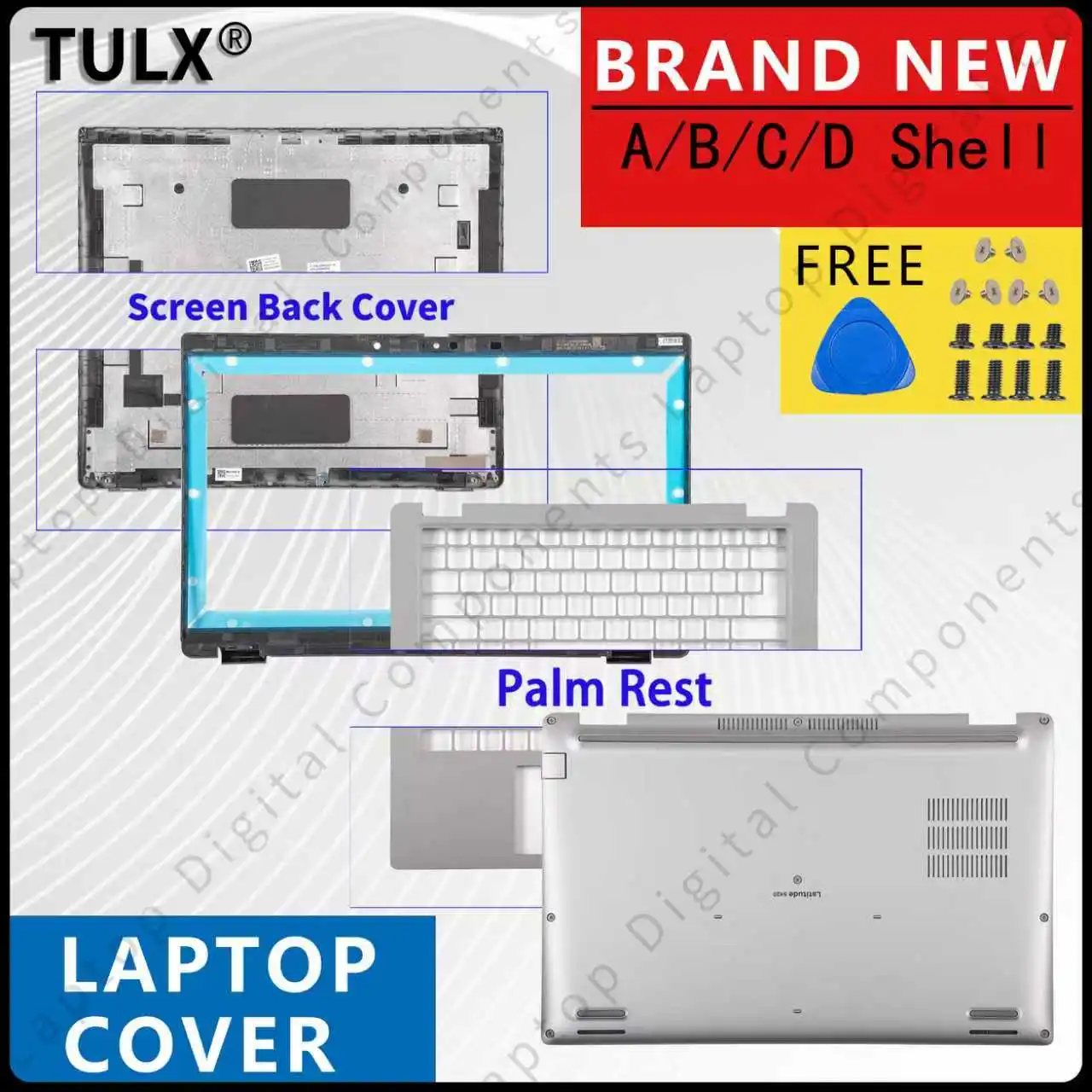 

Laptop Case For Latitude 5420 E5420 Parts 14" LCD Back Lid Cover Front Bezel Palmrest Bottom Case Laptop Top Cover