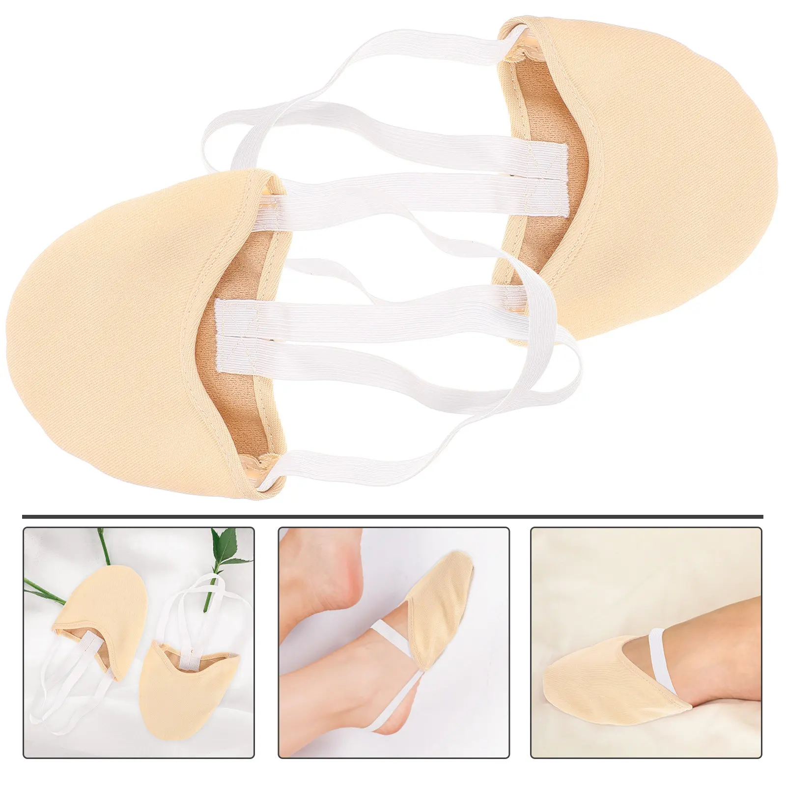 

1Pair Breathable Dance Half Sole Shoes Women Non Slip Ballet Toe Protectors Comfortable Professional Dance Slippers