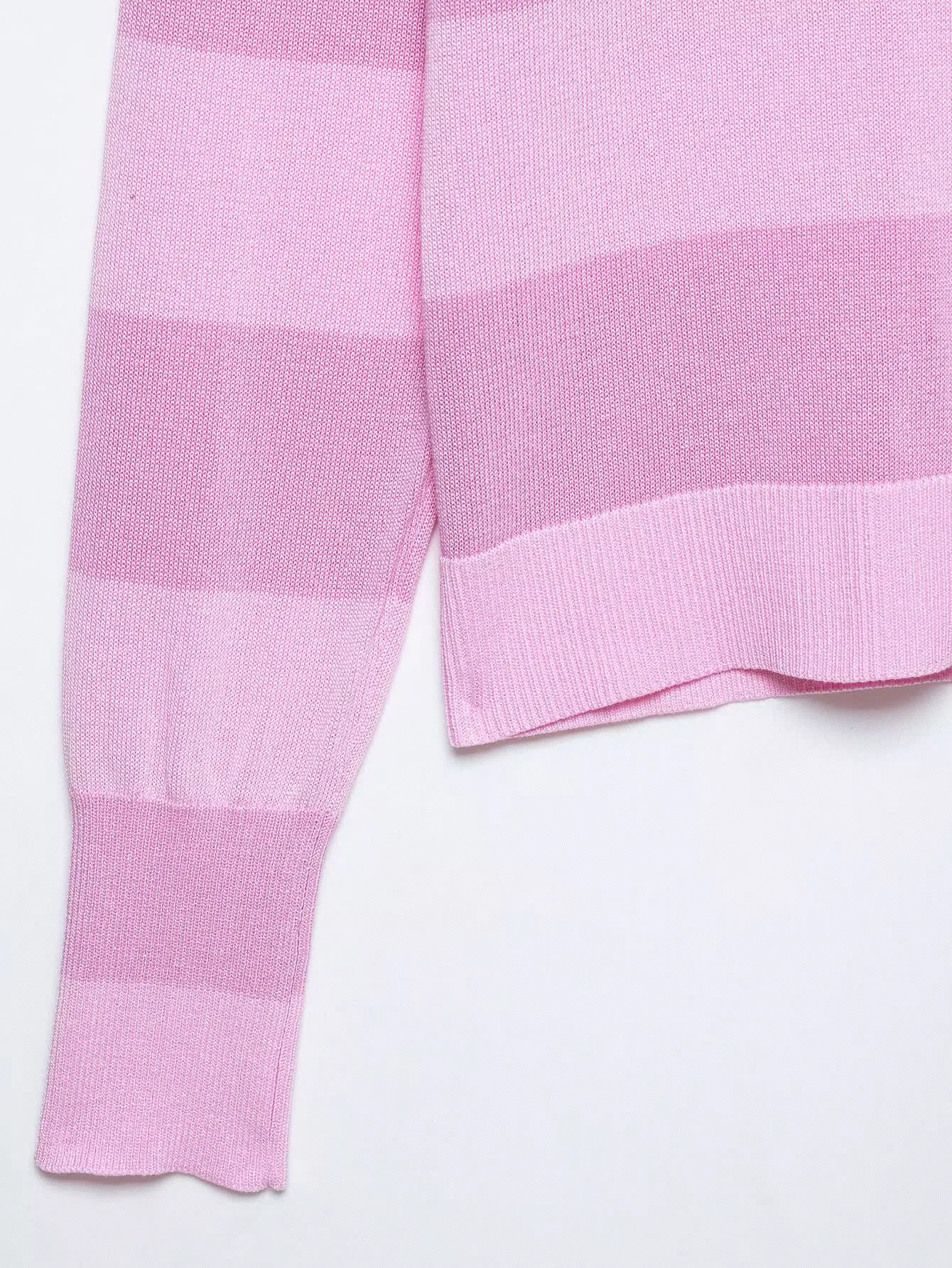 TFMLN 2026 Damen Mode Gestreifter Strick-Cardigan Einreihig Langarm Polokragen Pullover Trend Lässiger Strickmantel – Detail 6