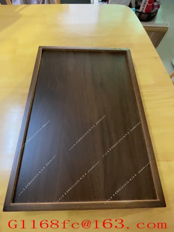 Bamboo and Wooden Display Tray, Tea Tray, Rectangular Walnut-colored Water Cup, Storage Handle, Household Tea Set Tray, Parts