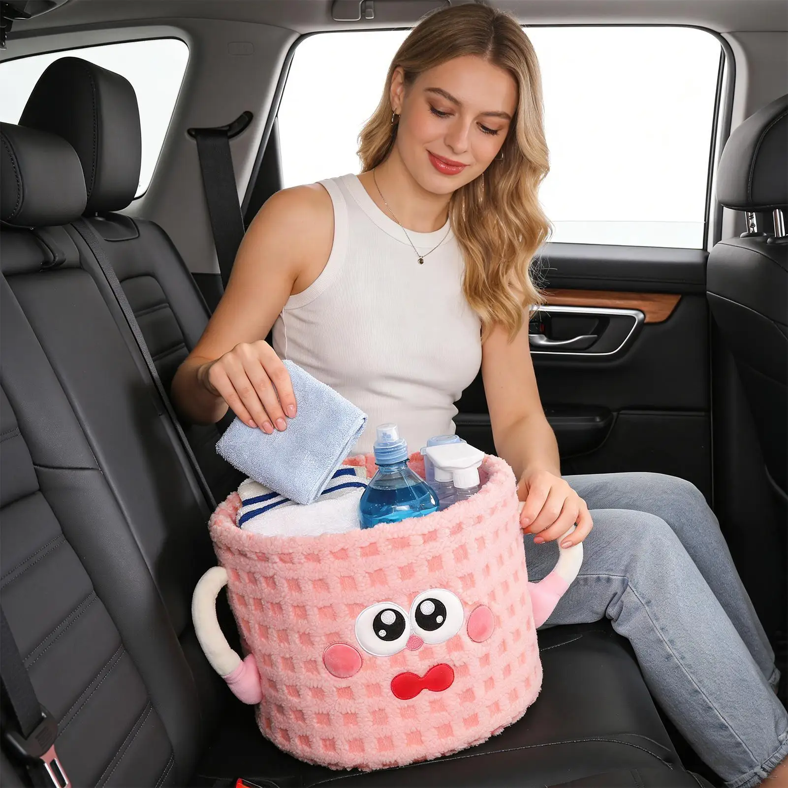 

Органайзеры для грузовиков и хранения, милая корзина большой емкости с ручками, забавный органайзер для хранения багажника автомобиля для грузовика, внедорожника, автофургона