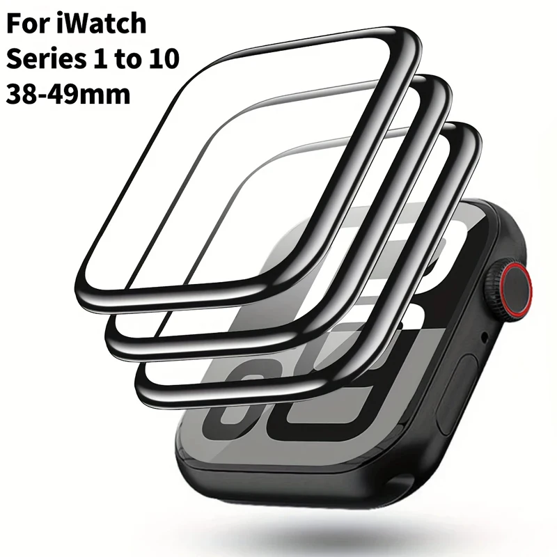 Displayschutzfolie für Apple Watch Serie 10 9-8-7-6 5 Se ultra-2 49 mm 41 mm 45 mm 40 44 mm 3D (nicht gehärtetes Glas) Filmzubehör