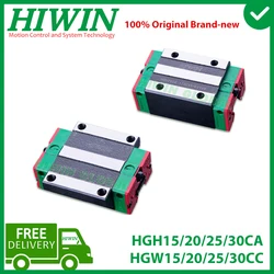 HIWIN 선형 가이드 슬라이드 블록, HGH15CA, HGH20CA, HGH25CA, HGH30CA, HGW15CC, HGW20CC, HGW25CC, HGW30CC, 선형 가이드 레일 CNC, 신제품