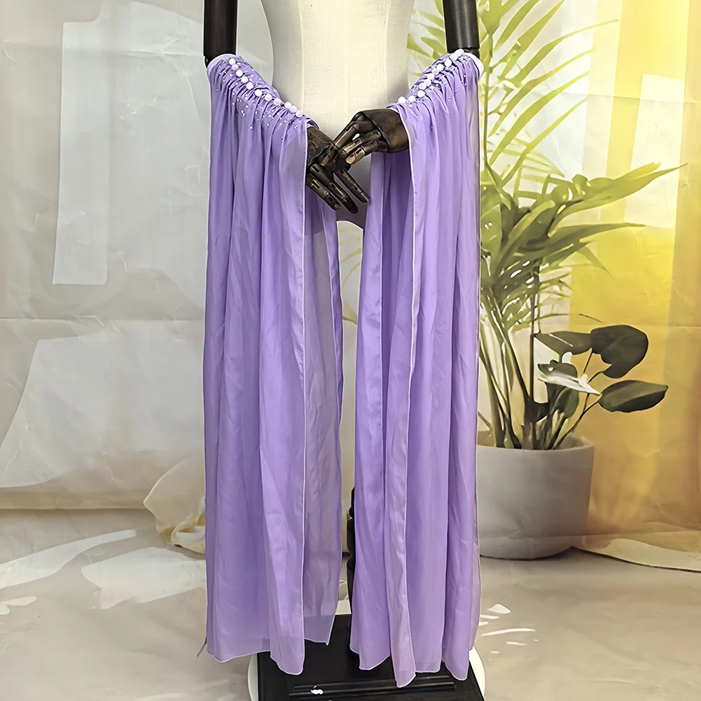 اكسسوارات قاعة الرقص الوردي الأبيض حجر الراين لوازم الرقص النبيذ الأصفر الأحمر الأسود حجر الراين الخرز الأكمام العائمة الكبيرة