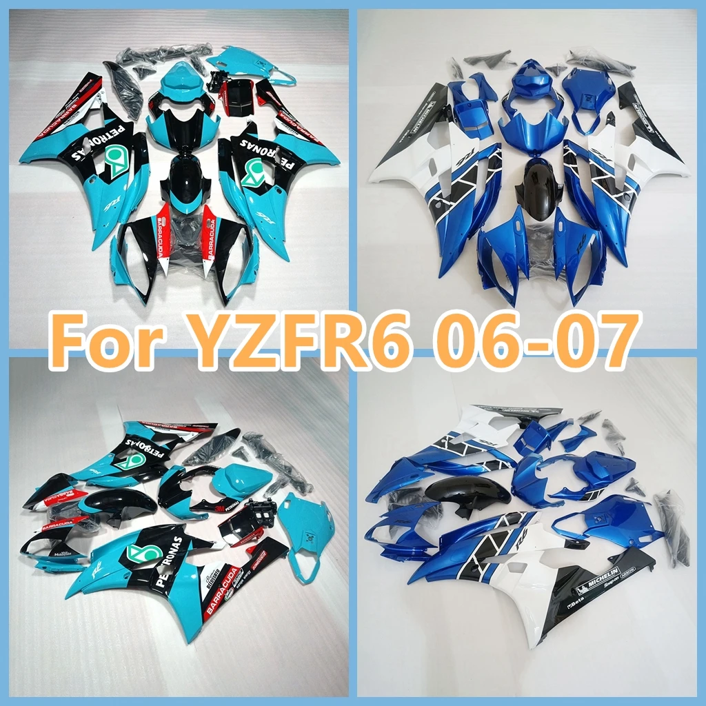 ABS Plastic Fairings Kit for YAMAHA YZFR6 2006 2007 YZF R6 06 07 100% Fit Injection Motorcycle Rebuild Body Repair Bodywork