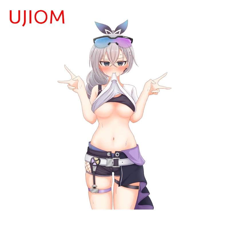 UJIOM Alluring Anime Girl Silver Wolf Wall Sticker Honkai Star Rail Pretty Scratch Proof JDM Decal AApplicable to Bedroom Decor