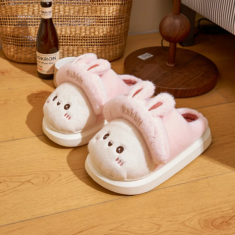 Nieuwe Cartoon Dieren Wrap Pluche Slippers Zachte Zool Antislip Winter Warm Vrouwen Thuis Katoenen Schoenen