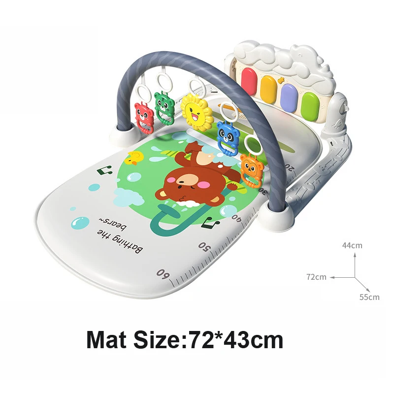 유아용 음악 체육관 놀이매트, 조기 교육 장난감, 피아노 랙 활동, 유아 키보드 카펫, 신생아 선물, 0-12M