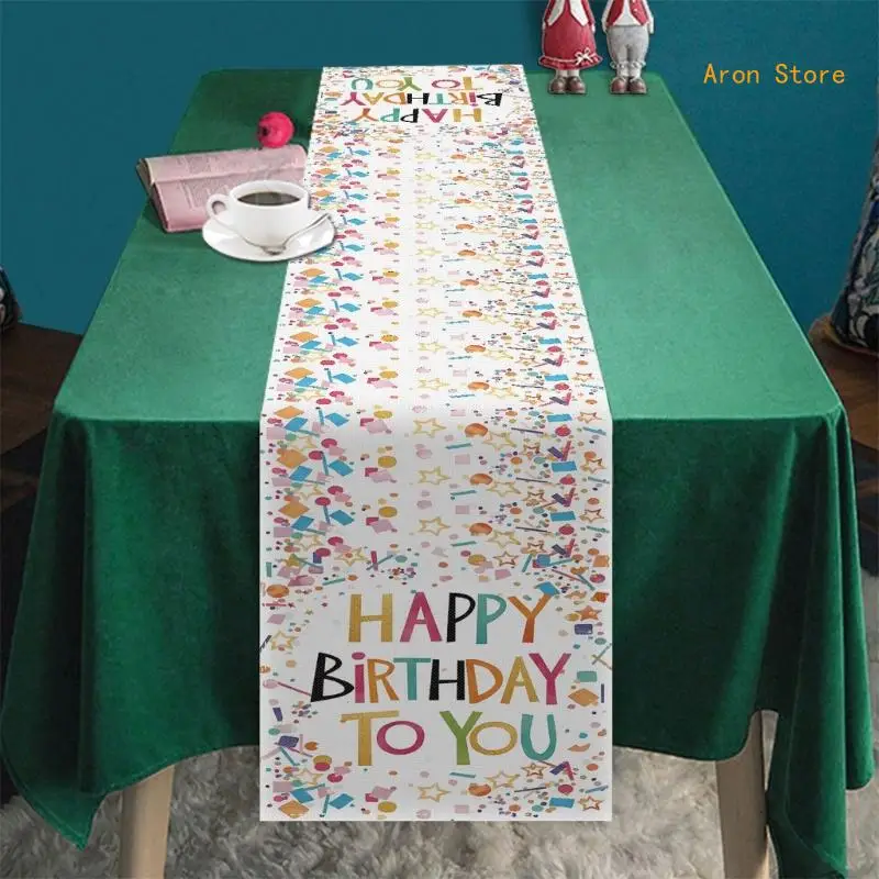 Happy Birthday Table Runner Festive Celebrations Delightful Anniversary Table Runners Table Decoration Placemat