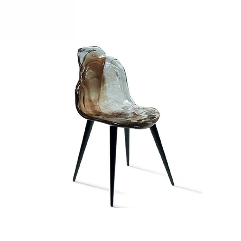 Light luxury stainless steel frame resin, wind restaurant dining chair villa large banquet chair dining chair