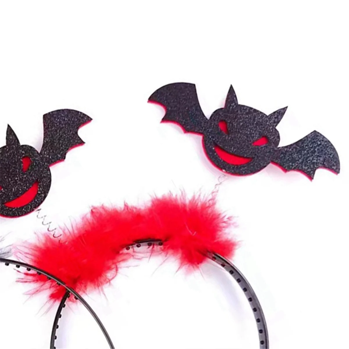 Halloween Bat Headband Day of the Dead Sequins Hairband Cosplay Costume Headpiece for Adult Kids Stage S Headwear Purple