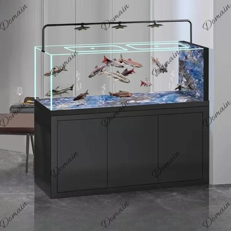 BX Yjq Ultra White Arowana Tank Pipeless Bottom Filter Tank Living Room Butterfly Koi