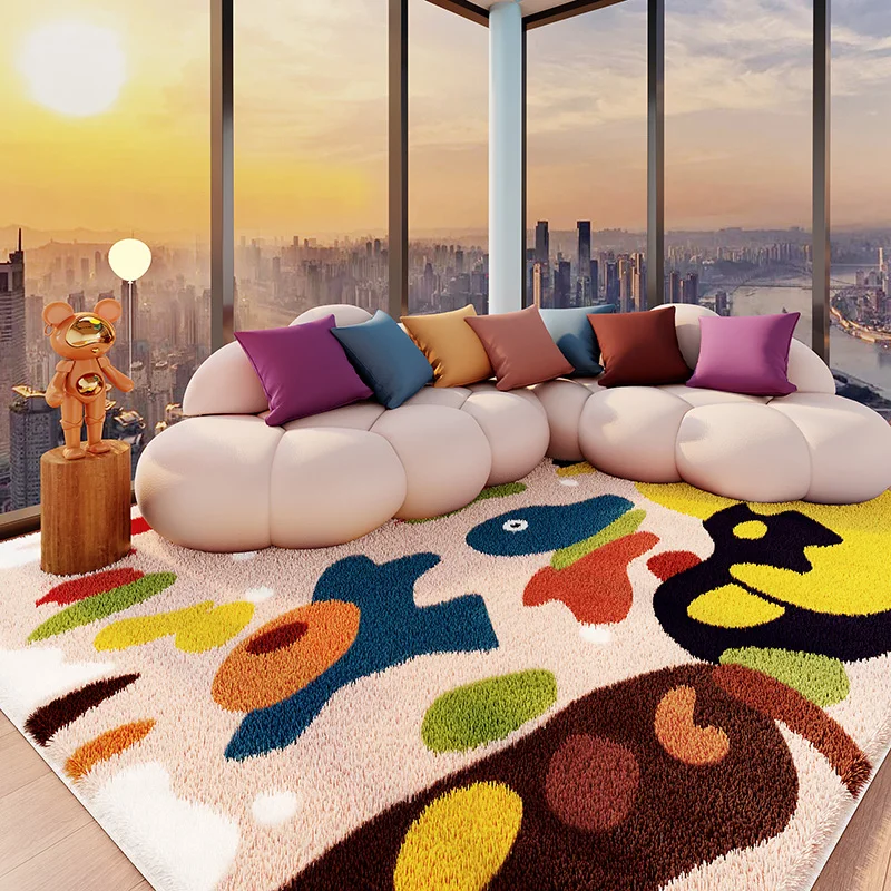 Dopamine Color Living Room Decoration Carpet Fluffy Soft Lounge Rug Large Area Rugs for Bedroom Home Thicken Anti-slip Floor Mat
