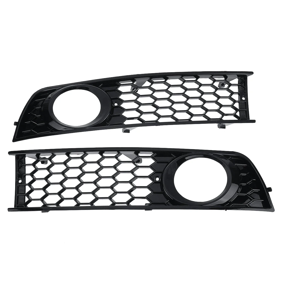 Pair Front Bumper Side Fog Light Grilles Grill Mesh Honeycomb For Audi A4 B6 2001-2005 8E0807681 8E0807682 Not Fit S-line