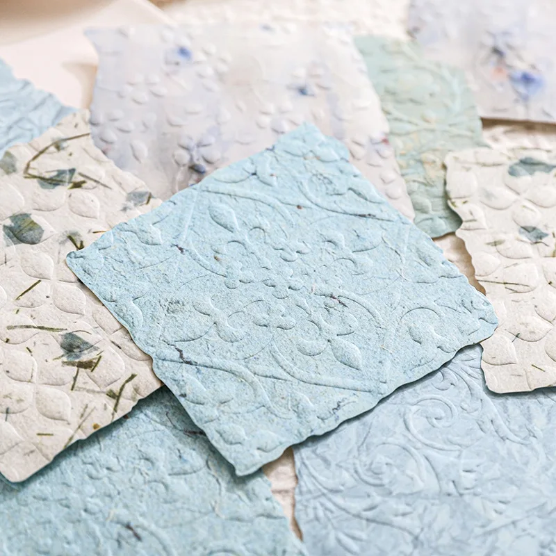 20Pcs Retro Embossed Lace Texture Paper Set Hollow Lace Pattern Base Paper For Card Making, Gift Box Lining