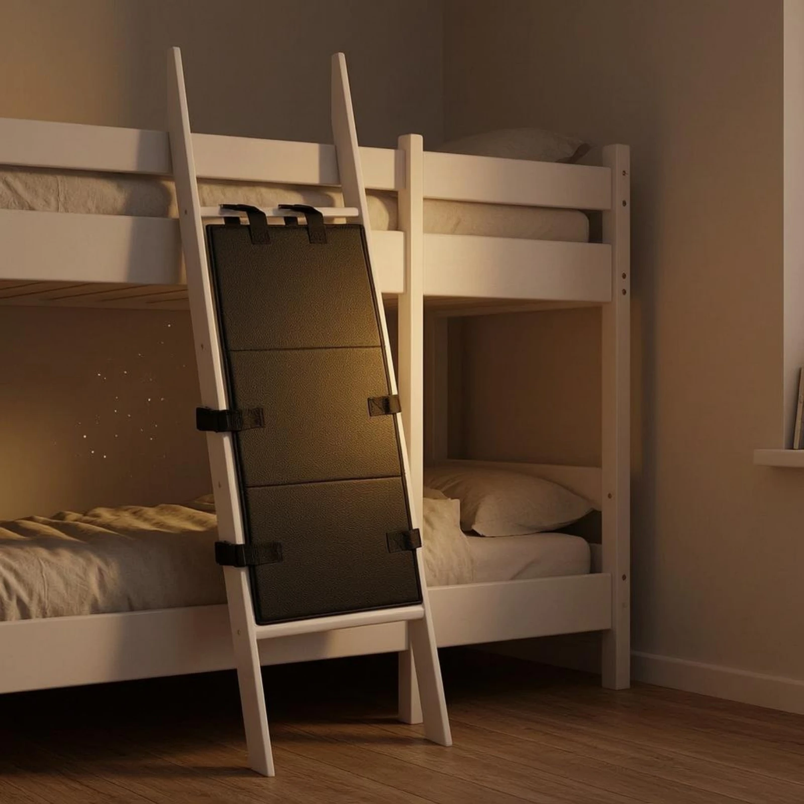 

Anti-Climb Board Support Frame Bunk Bed Safety Board Bunk Bed Ladder Guard Fall Protection Ladder Safety Panel Easy to Install