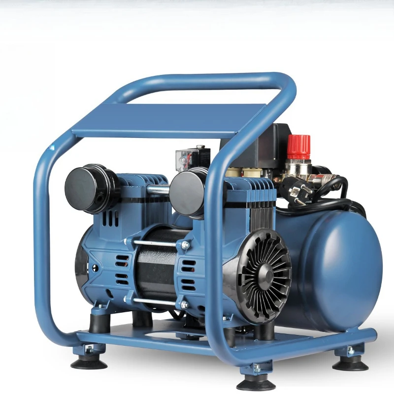 Small portable mini silent air compressor oil-free piston air pound pump for painting woodworking 220v