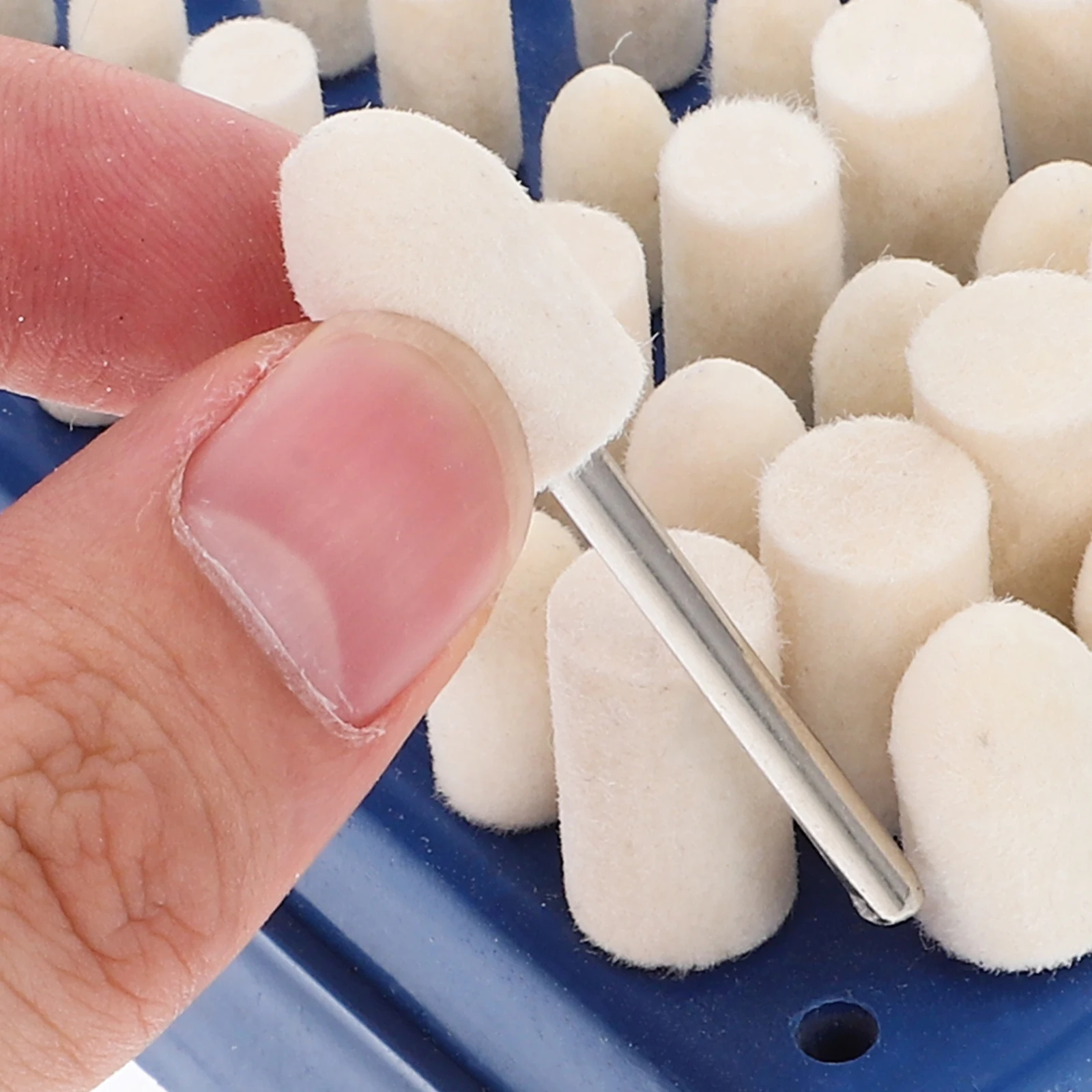 

100Pcs Wool Polishing Heads Grinding Wheels Stainless Steel Buffing Tools Jewelry Polish Watch Polishing Kit Accessories