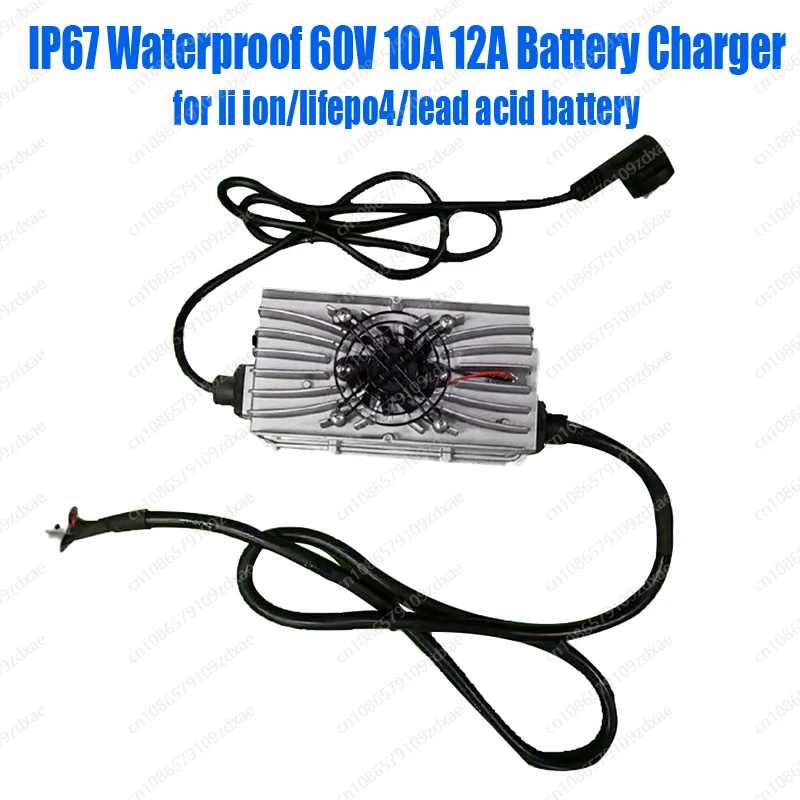 IP67 waterproof 48V 60V 72V 12A 10A Charger 73v 67.2V 54.6V 84v 58.4V 15A for lithium ion battery lifepo4 LTO lead acid battery