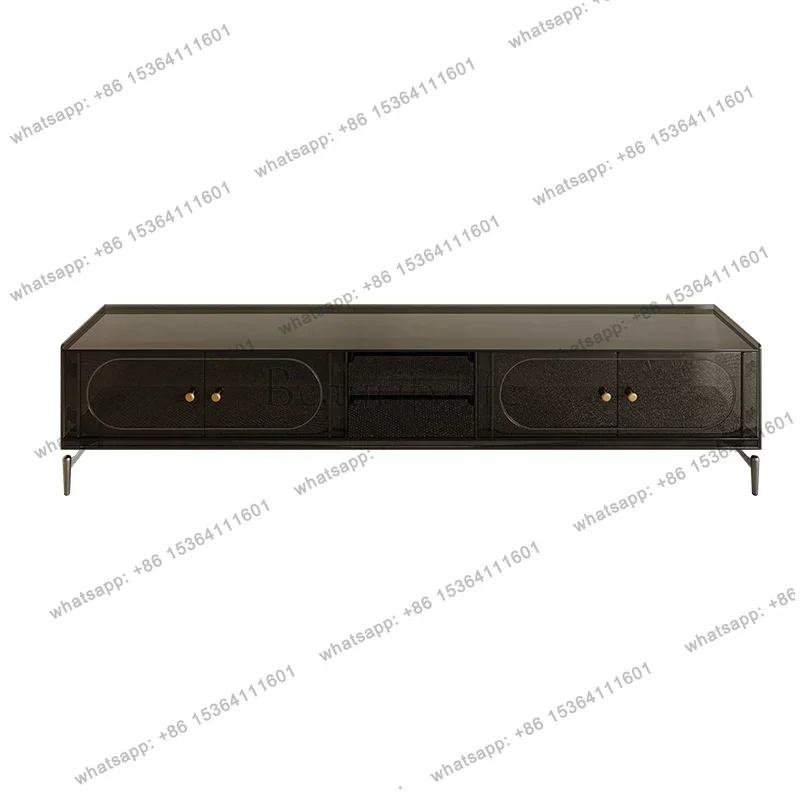 LJY Italian TV cabinet coffee table combination light luxury acrylic modern simple living room storage home bedroom TV cabinet