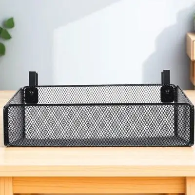 

Metal Mesh Basket Heavy Duty Bedside Hanging Storage Basket for Books Phones Tablets Tissues Dormitory Bedroom Home Use Hanging