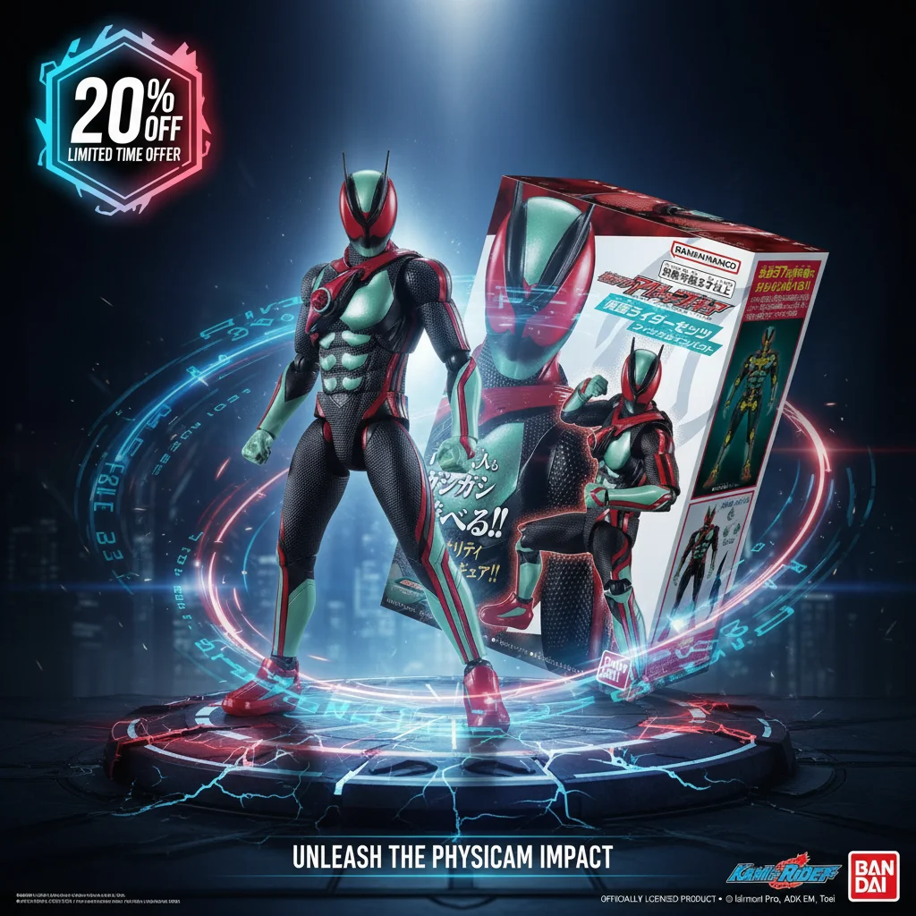 شخصية مفصلية من بانداي كامين رايدر ZEZTZ فيزيكام إمباكت مع Breakam Zeztzer وأجزاء التأثير 2025 مجموعة جديدة