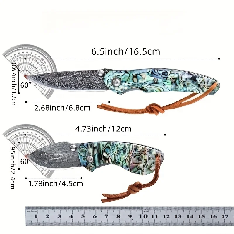 1pc Portable EDC Pocket Knife,Folding fruit knife and BBQ cut meat knife,Exquisite gift knife,Suitable for kitchen, outdoor