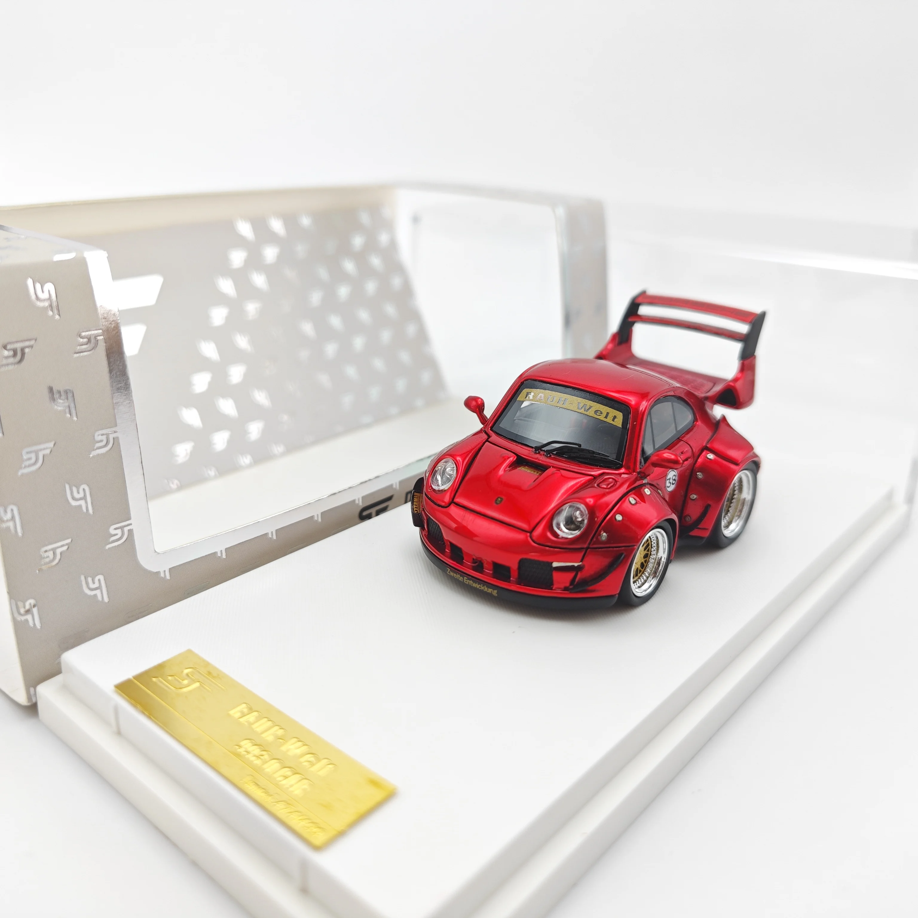 

SJF 1:64 Porsche RWB Широкий корпус Firebird Q Car Limited Edition Модель автомобиля из смолы