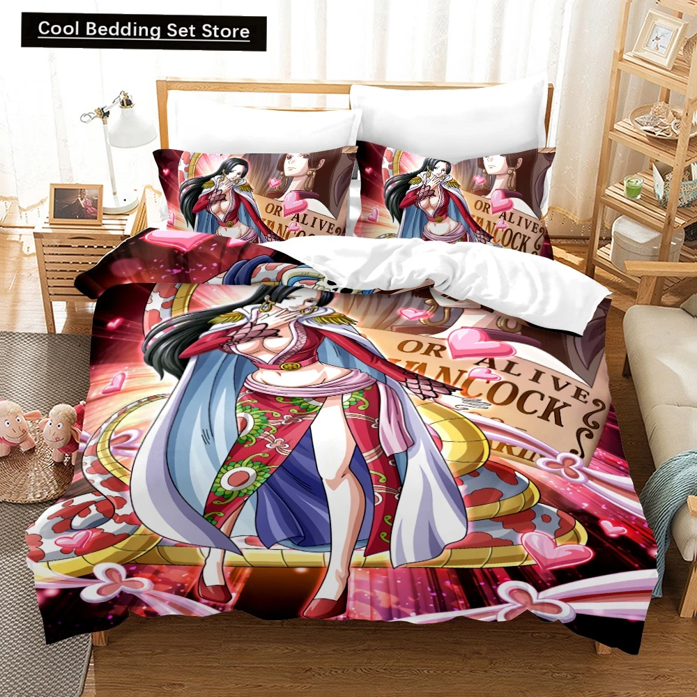 Boa Hancock Bedding Set Single Twin Full Queen King Size Queen Empress Bed Set Aldult Kid Bedroom Duvetcover Sets 3D Print 013