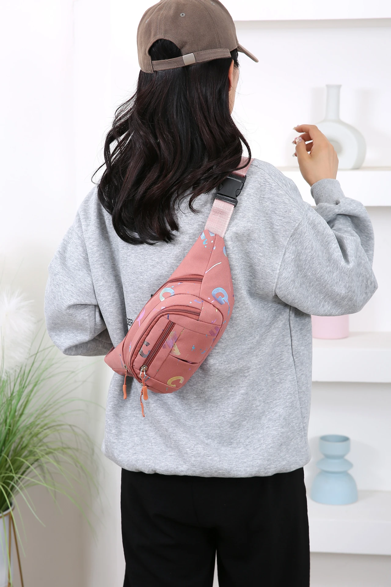 حقيبة صدر نسائية عصرية وعصرية، حقيبة خصر نسائية متعددة الاستخدامات وأنيقة، سعة كبيرة، ملابس يومية، حقيبة صدر نسائية #2