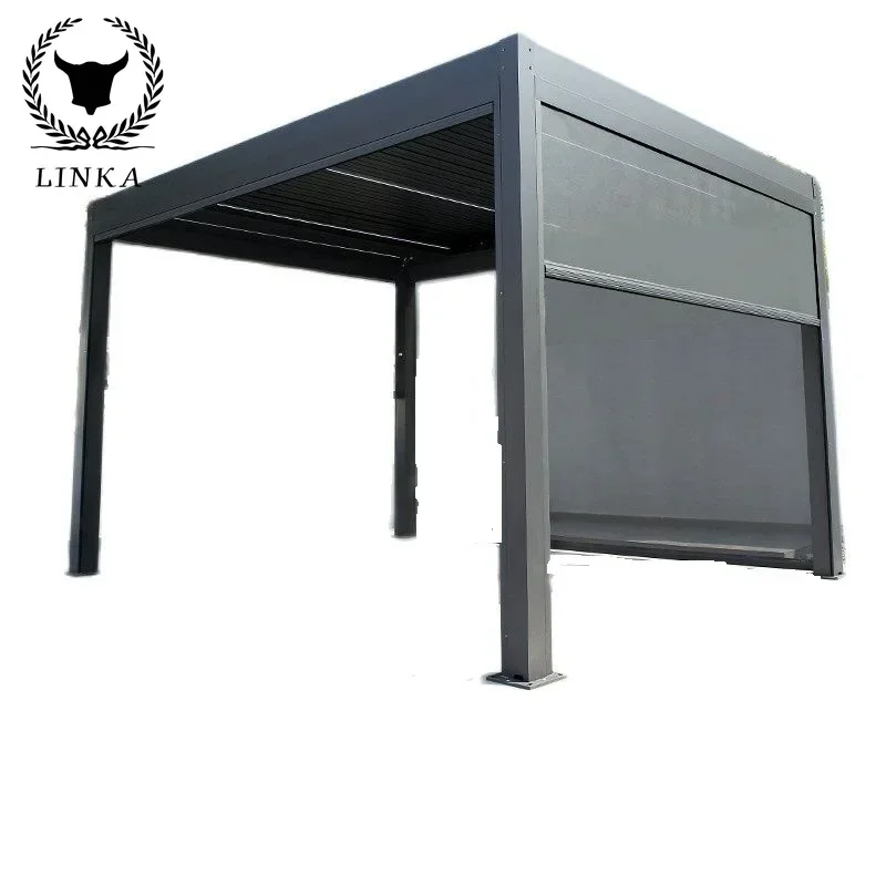 

Outdoor Gazebo, Courtyard Villa, Aluminum Alloy Pavilion, Modern Shutter, Garden, Outdoor Terrace, Awning