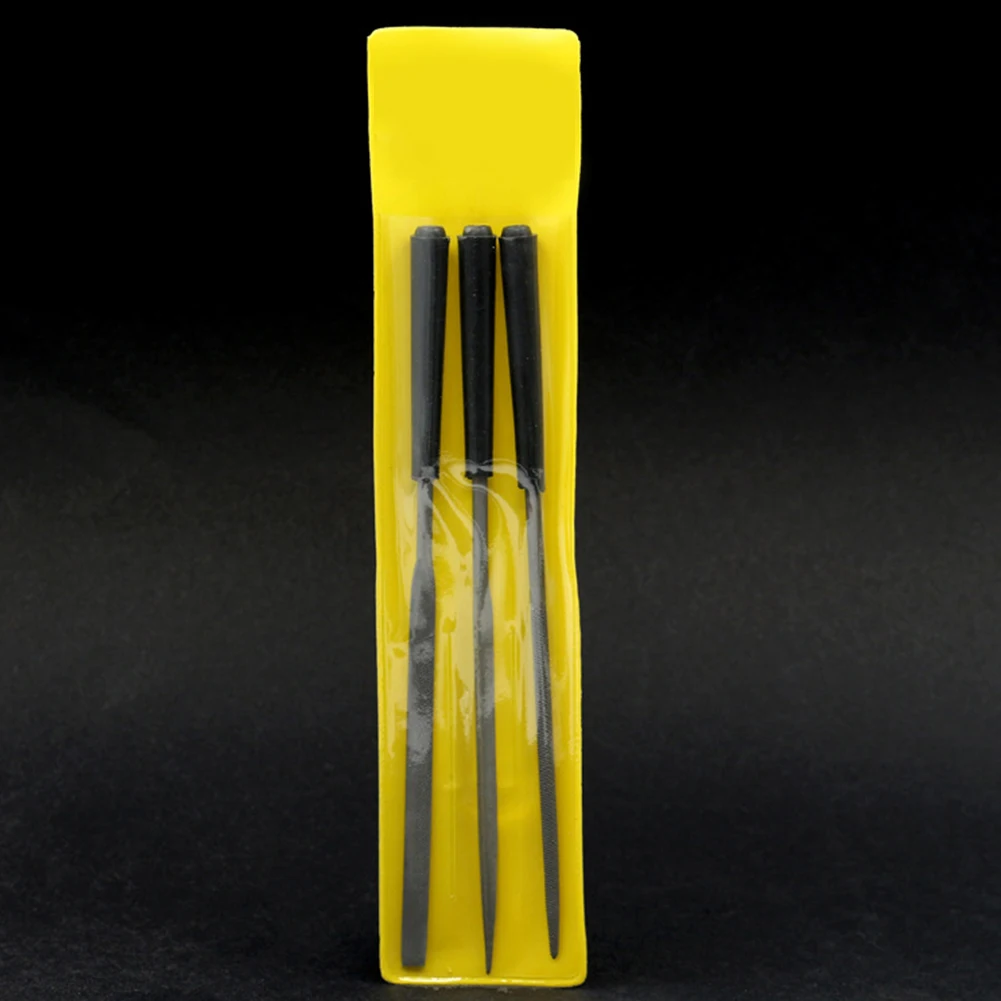 Hand Tools Diamond Files Stone Tile Wood Glass Plastic Flat Nonslip Plastic Round Silver + Black Triangle 3pcs