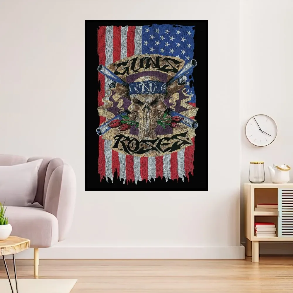 Rock Band Guns N Roses Poster Prints Wall Painting Bedroom Living Room Decoration Office Small