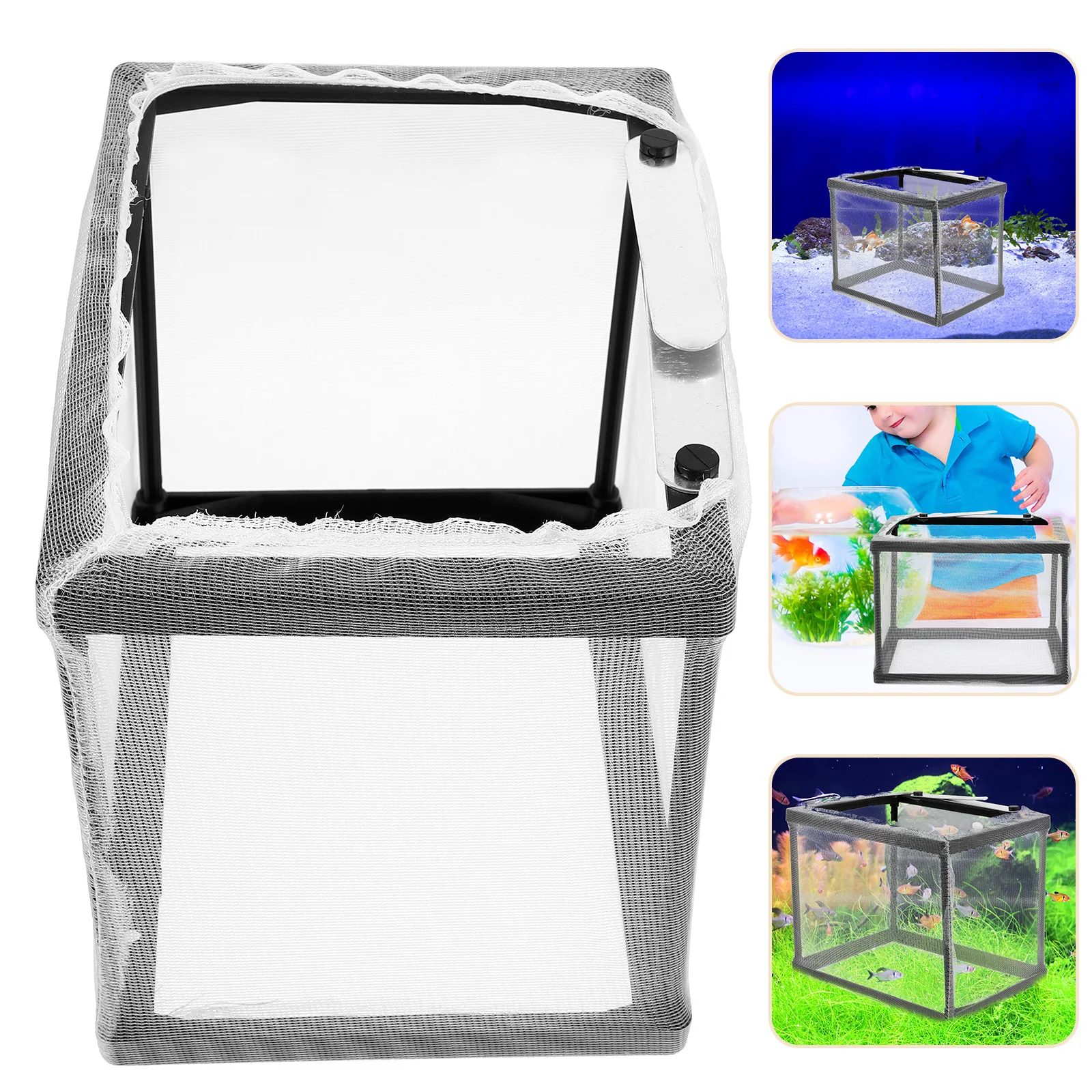 

Aquarium Breeding Incubator Box Clear Plastic Isolation Fish Spawning Nursery Hatchery Tank Accessory Mesh Net Protection