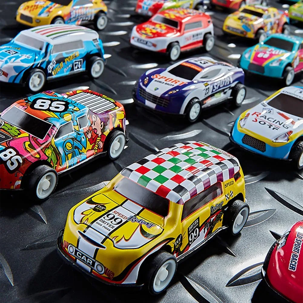 20/30/50Pcs Mini Cars Set Inertia Pull Back Cars for Boys Plastic Vehicle Model Collection Toys Birthday Gifts for Kid Xmas Gift