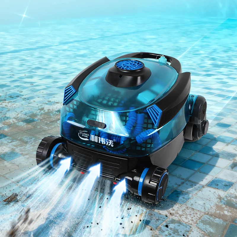 App Controlled Wall Climbing Pool Cleaner Robot, Automatic Robotic Cleaner for Residential Pool