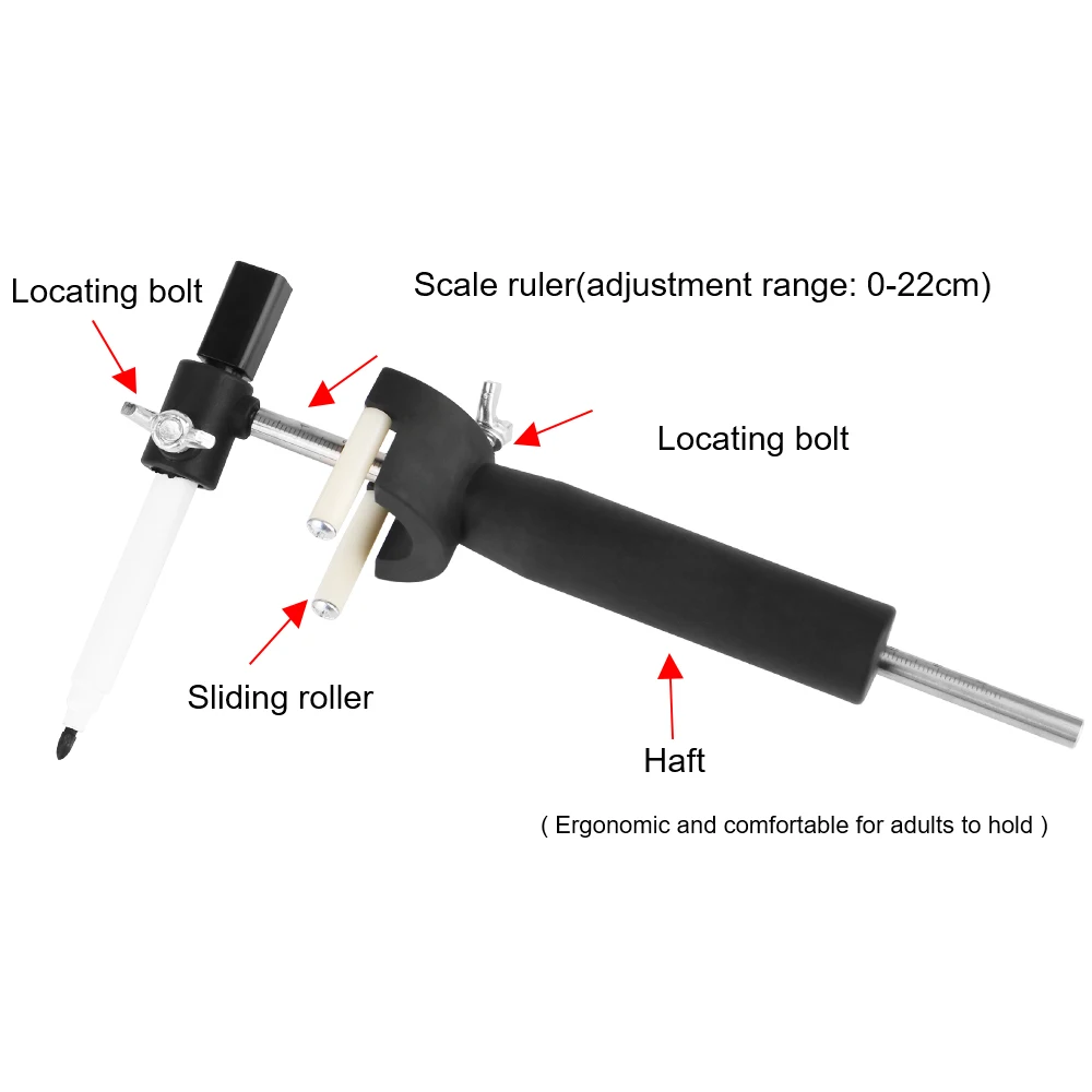 Wheel eyebrow parallel marking device 0-22cm Adjustable Paint Marking Data Recovery Automotive Sheet Metal Repair Tool