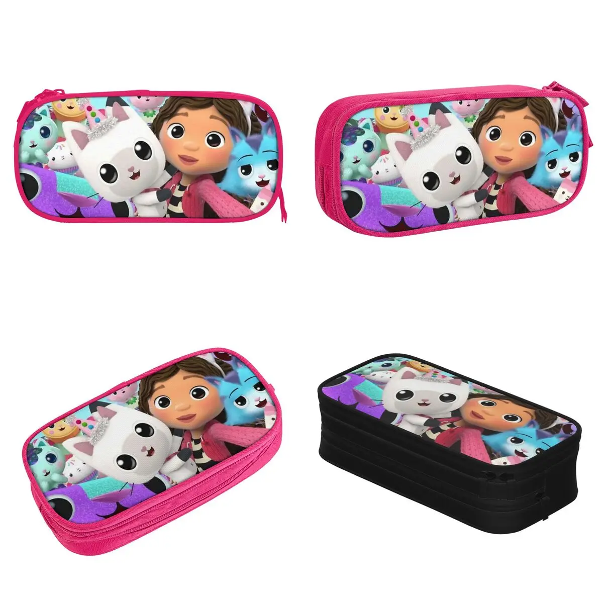 Gabby Dollhouse Pencil Cases Creative Pen Holder Bag Girls Boys Large Storage School Supplies Cosmetic Pencil Pouch