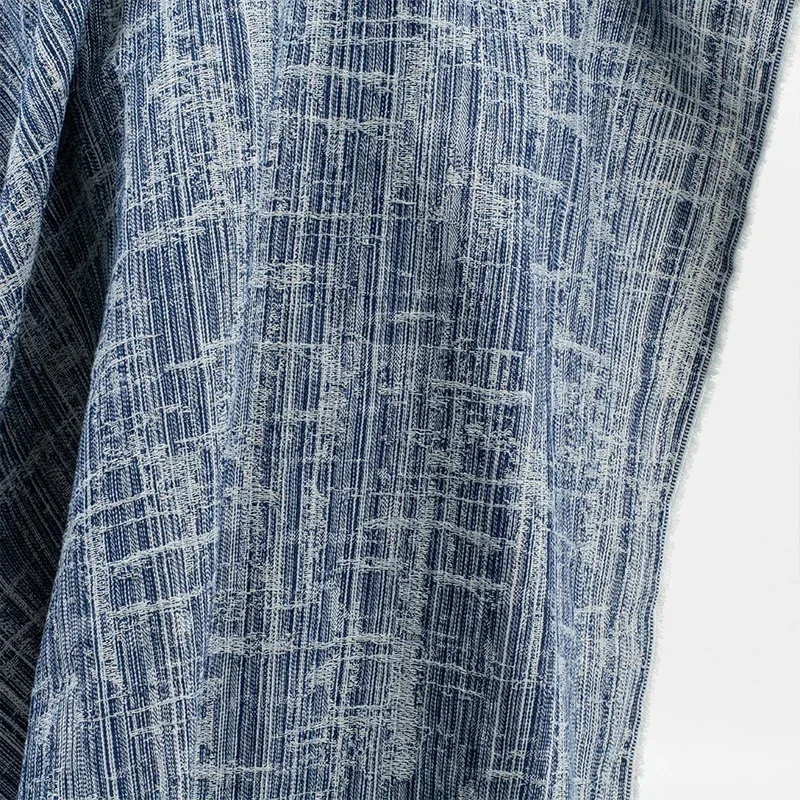 Washed Denim Fabric By The Meter for Dresses Clothing Pants Sewing Jacquard Jeans Textile Thickened Comfortable Wear-resistant