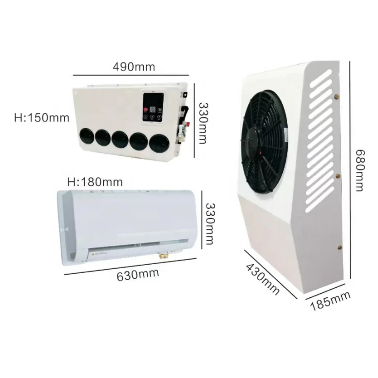 New 12V Sleeper Air Conditioner Rear Mounted Split