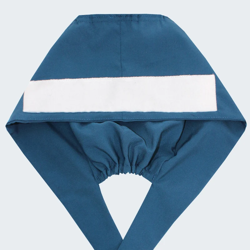 New Solid Color Stretch Scrub Caps Dental Clinic Nursing Hats Doctor Headwear Quick Dry Operating Room Caps with Buttons MSG-01