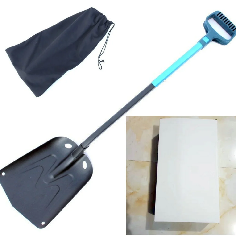 1pc Folding Snow Shovel Aluminium Alloy Multi Purpose Compact Snow Shovel Climbing Camping Tool For Snow Camping Skiing