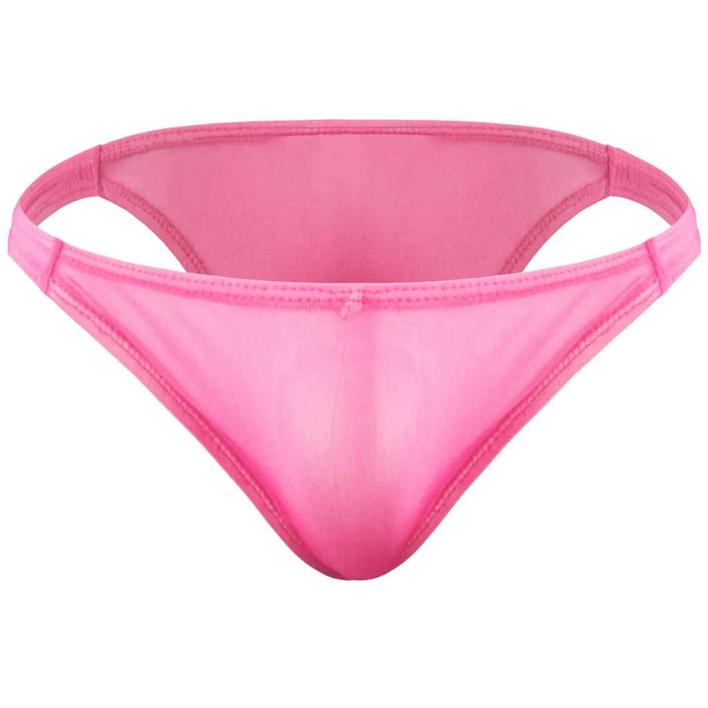 

Трусы из ледяного шелка для мужчин, сексуальные U-образные выпуклые трусы с низкой посадкой, быстросохнущие тонкие полупрозрачные эластичные трусы танга, эротические трусы для геев