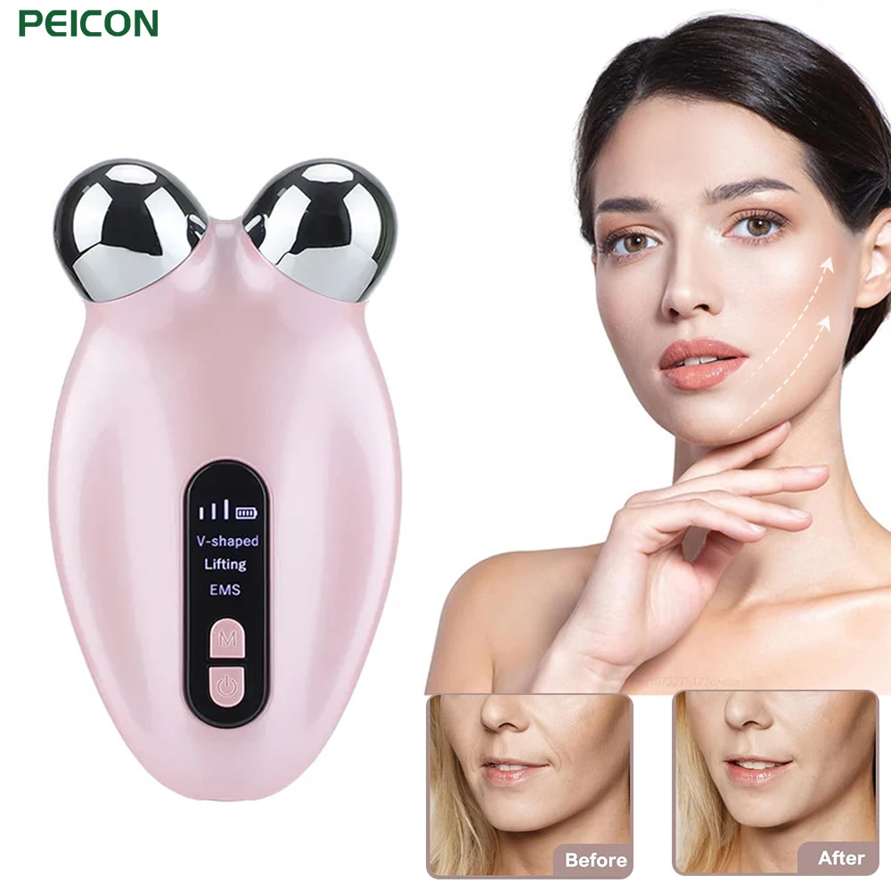 

Массажер для лица, Электрический бриллиантовый Массажер для лифтинга лица, подтяжка кожи, антивозрастной редуктор двойного подбородка