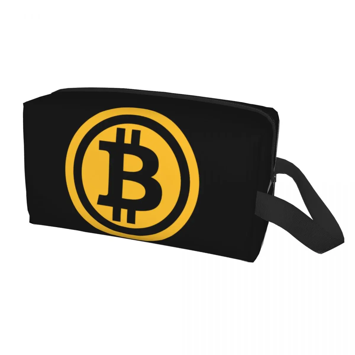 Bitcoin Satoshi Crypto Logo Cosmetic Bag Women Fashion Big Capacity Cryptocurrency Makeup Case Beauty Storage Toiletry Bags