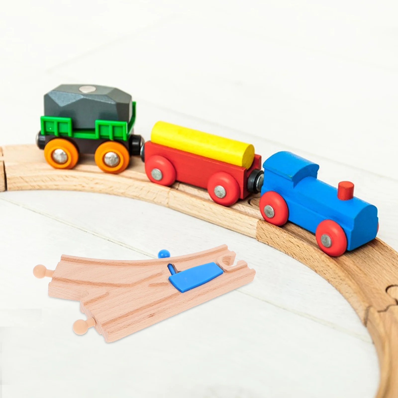 Train Bulk Track Kids Plaything Playing Accessory Wooden Toy Scene Toys Rail Child