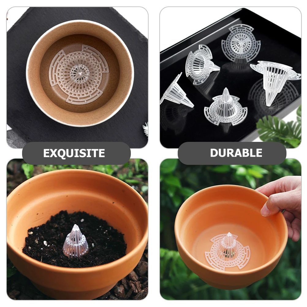 24 Peças de Filtros de Malha Plástica para Vasos de Flores, Gaxetas de Drenagem, Redes para o Fundo de Vasos para Jardim e Casa