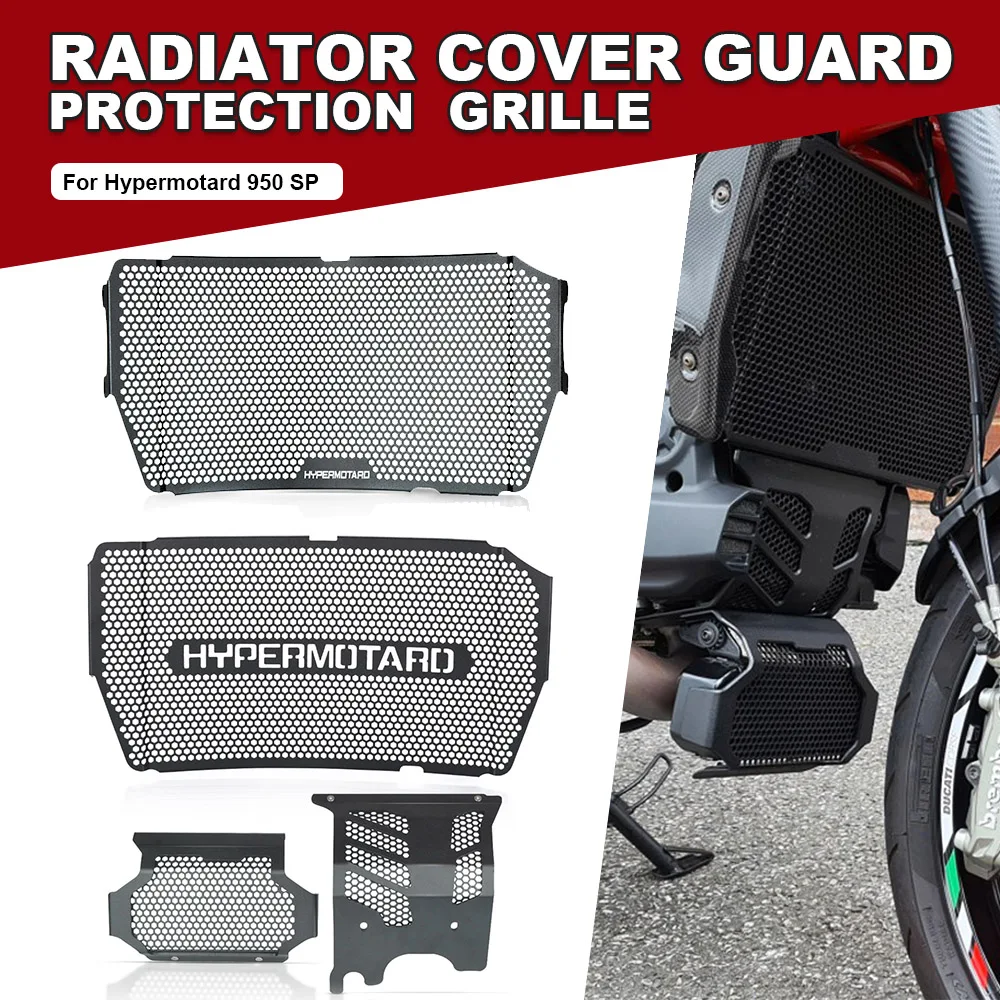 

Motorcycle Radiator Guard Engine Cooler Cover Protector For Ducati Hypermotard 950 SP RVE 2019 2020 2021 2022 2023 2024 2025