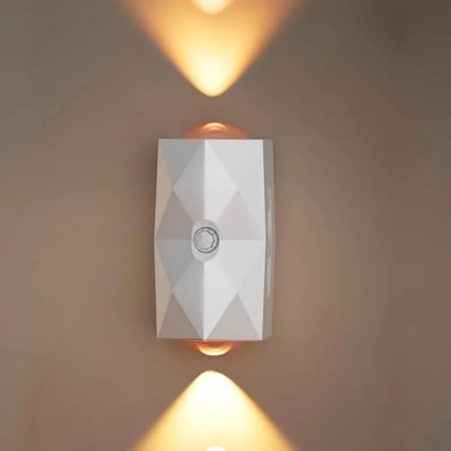 Rechargeable Motion Sensor Night Light, Magnetic RGB Color Changing LED Ambient Lighting, Compact Battery Operated Indoor Wall