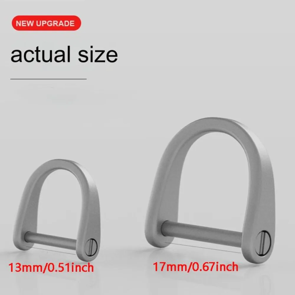 1PC Frosted Titanium Alloy Horseshoe Buckles Carabiner Outdoor Bracelet Buckle D Bow Staples Shackle Key Ring Keychain Hook